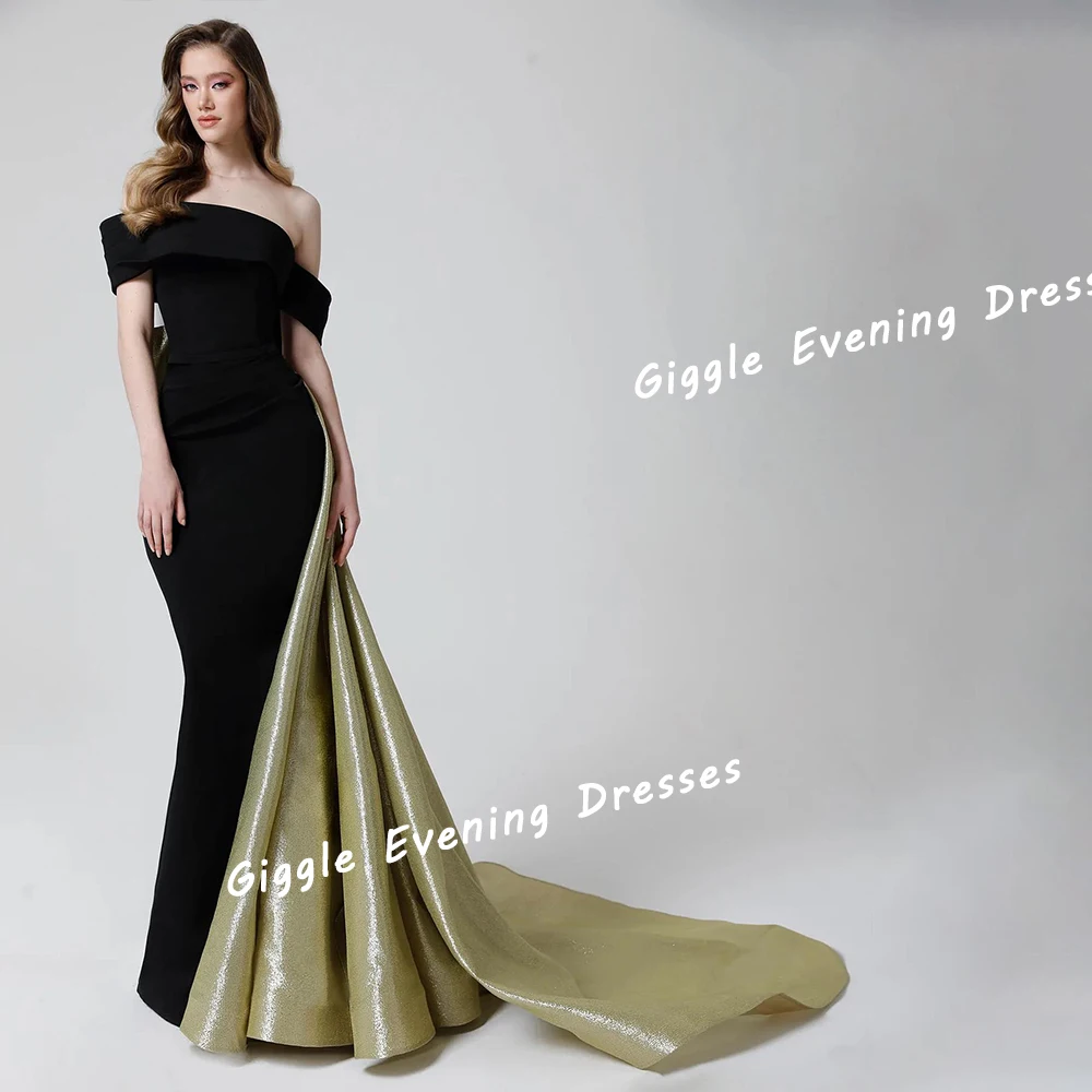 Giggle Customized  One-Shoulder Elegance Close Fitting Prom Gown Saudi Arab Floor-Length Evening Party Dresses for Women 2024