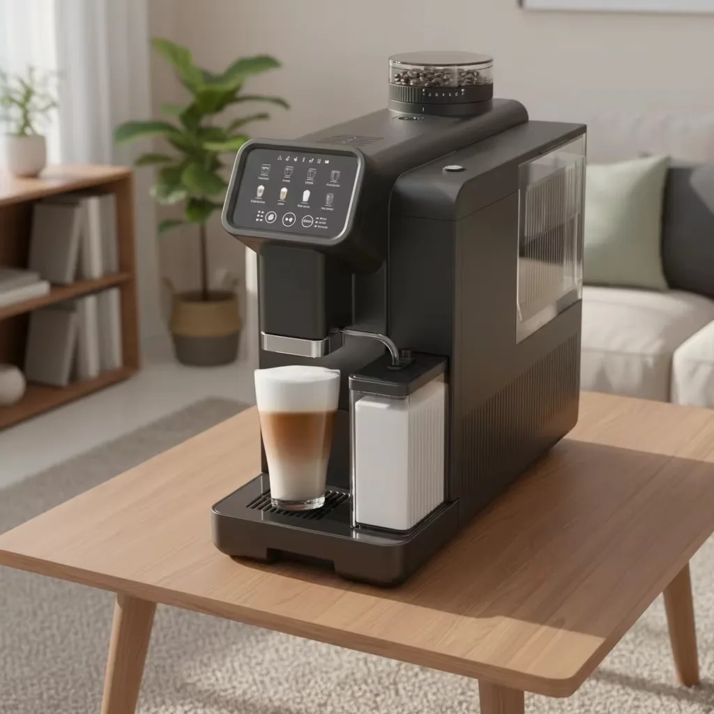 Smart Fully Automatic Electric Coffee Machine 19bar Pump Pressure 1.2L Capacity with Auto Clean Shut-Off Modern Design