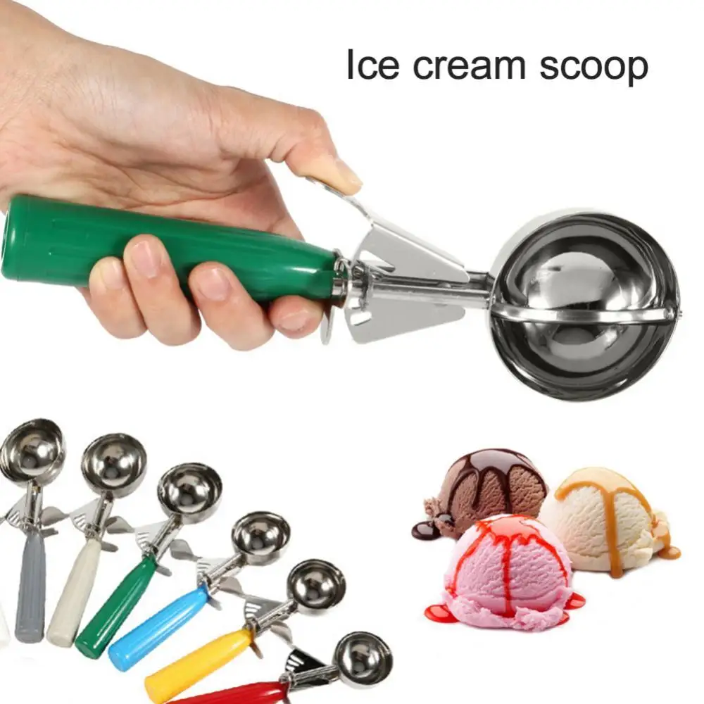 Ice Cream Scoops Stainless Steel Ice Cream Digger Fruit Mash Spoon Ice Cream Ball Maker Scoop Ice Cream Spoons Kitchen Tool