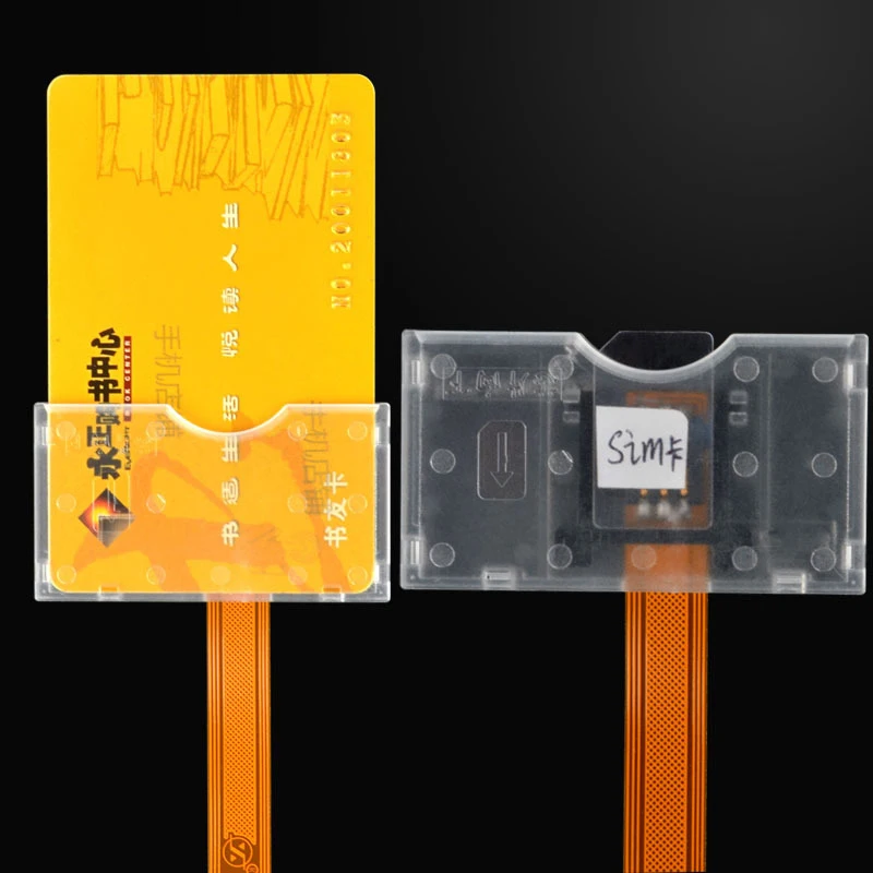1pc Sim Card Turn to Big Card Slot Converter Adapter Transparent Card Open Device Universal for Mobile Phones Sim Cards