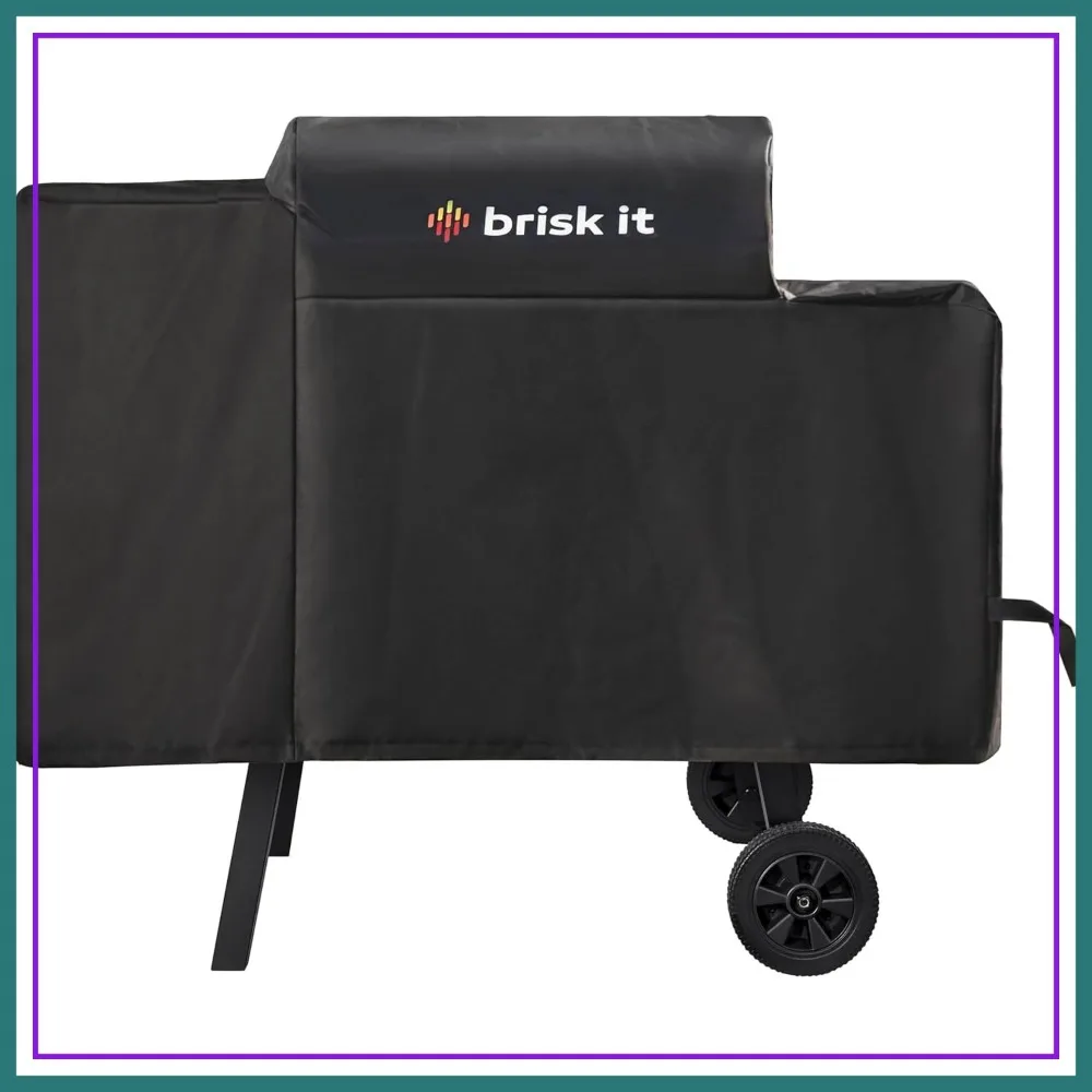 

Heavy Duty Waterproof Smoker Cover for Wood Pellet Grill, Full Length, Black