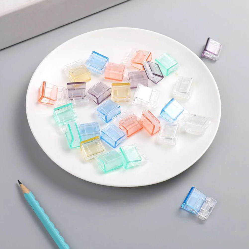 

50 Pcs Binder Clip Pusher Clips Small Adorable Photo Clamps Large Documents File Material