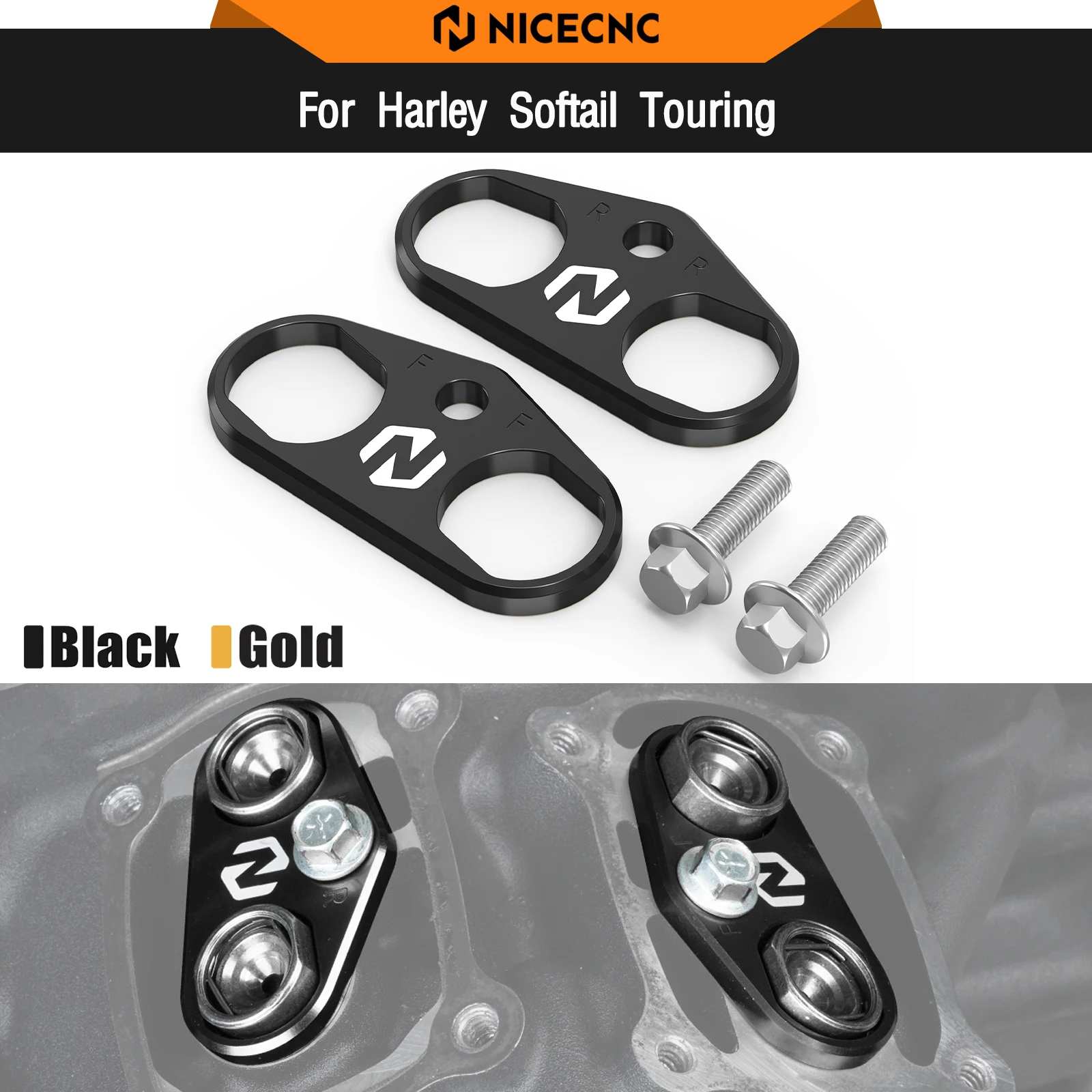 

For Harley Street Glide FLHX 2017-2021 Tappet Stabilizer Cuffs Road Glide FLTRX Road King Street Bob 114 FXBBS Fat Boy 114 FLFBS