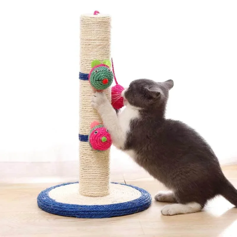 

Climbing Post Scratcher Climbing Tree Pet Kitten Scratching Post Grinding Paw Cats Indoor Scratcher Teasing Toy