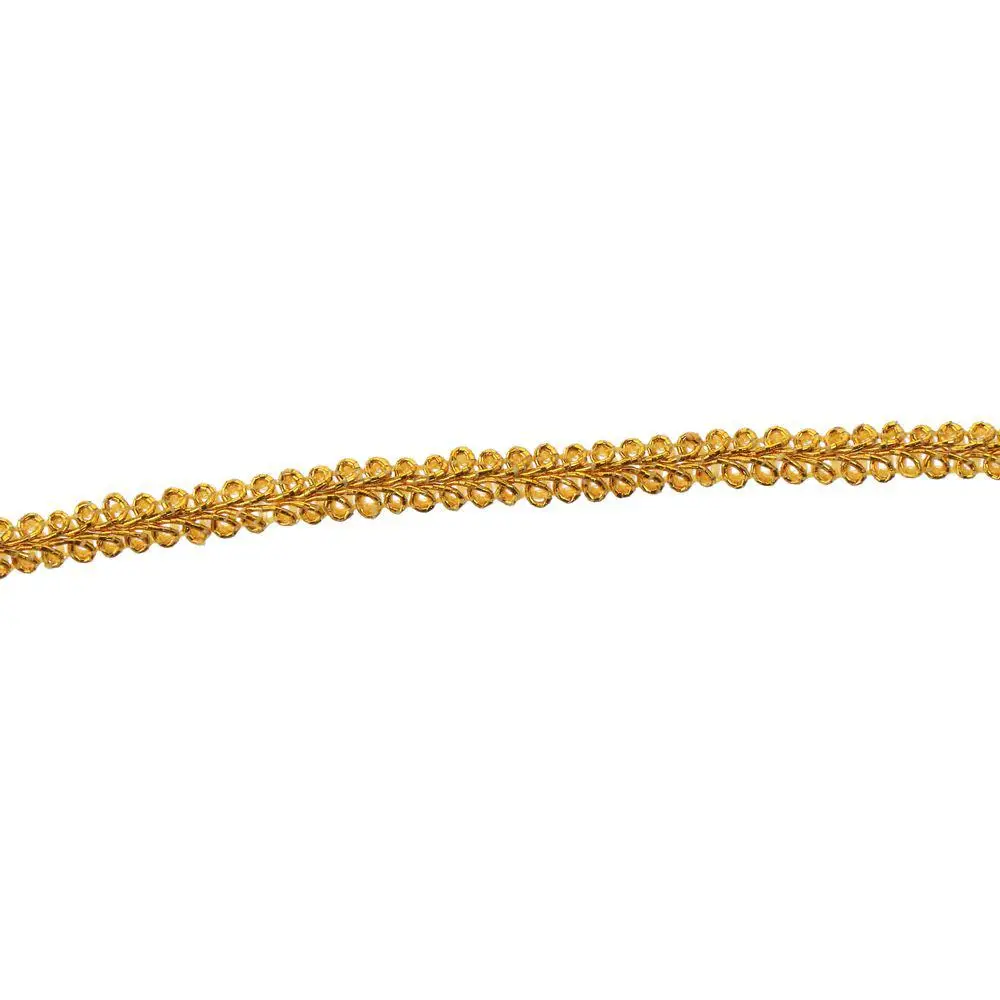 0.3 بوصة 27 ياردة الذهب الدانتيل تقليم الذهب 8 مللي متر الأعرجاب جديلة تقليم جديلة النسيج الزخارف وحقيبة الزينة