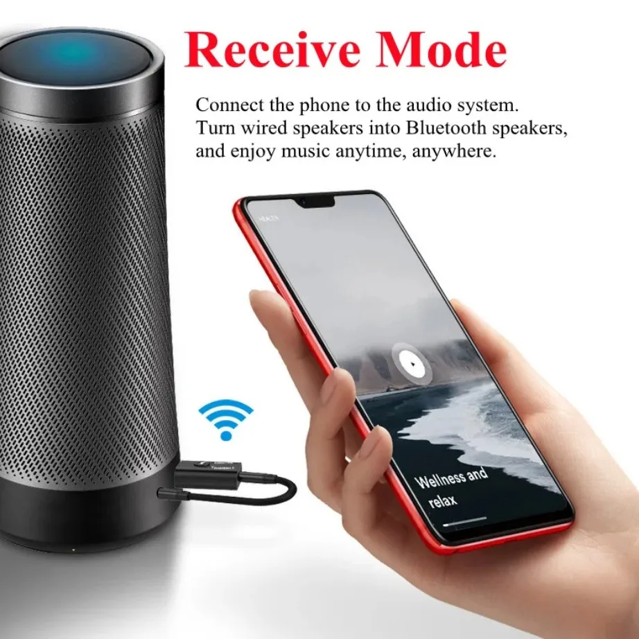 YIGETOHDE-adaptador inalámbrico 2 en 1 con Bluetooth 5,0, dispositivo para ordenador, TV, portátil, altavoces, auriculares