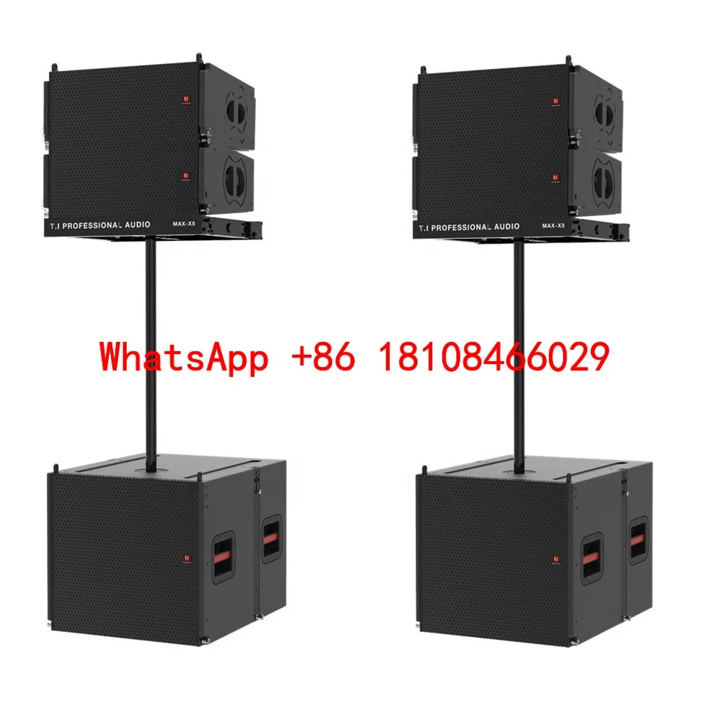 Акустическая система MAX-6 Line Array с двумя 6-дюймовыми вуферами, DJ-сабвуфер 18 дюймов, басовые динамики, звуковое оборудование, усилители, колонки