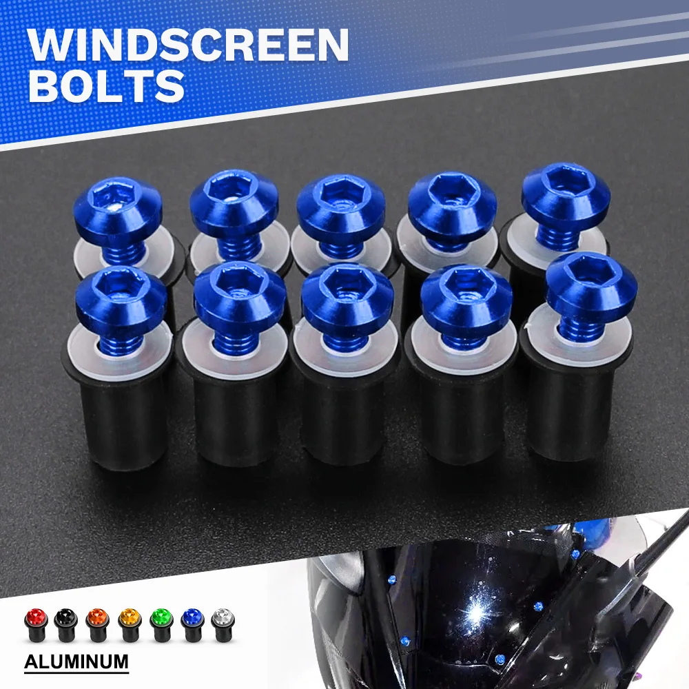 

Windshield Screws Rubber Nuts Fairing Bolts CNC For yamaha fz6 fz1 fazer TRACER 900 MT 09 XSR 700 XT 1200 R6 R3 R1 FZ6R FJR1300