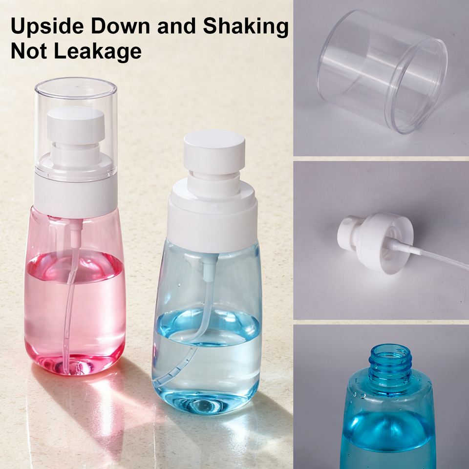  60/100ml Alcohol Atomizer Mini Fine Mist Liquid Containers Travel Sub-bottled Sunscreen Spray Bottle Refillable Spray Bottles 