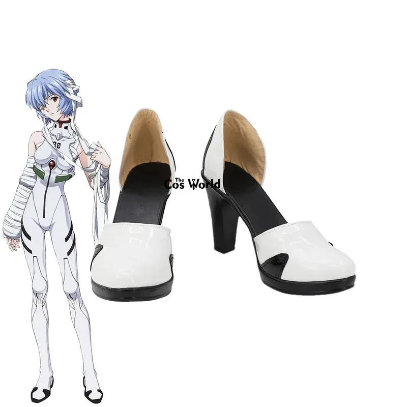 

EVA Ayanami Rei Anime Customize Cosplay High Heels Shoes Boots
