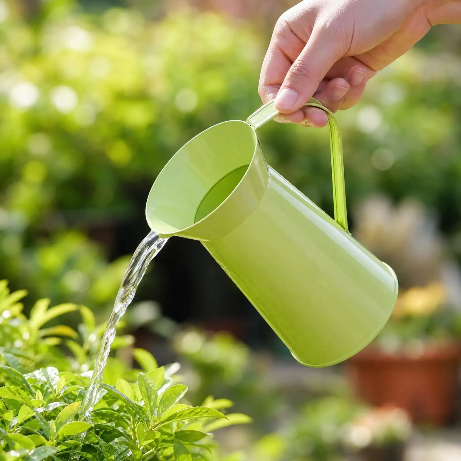 Childrens Watering Pitcher Toy Smooth Tinplate Small Hands Pouring Can for Garden Role Play