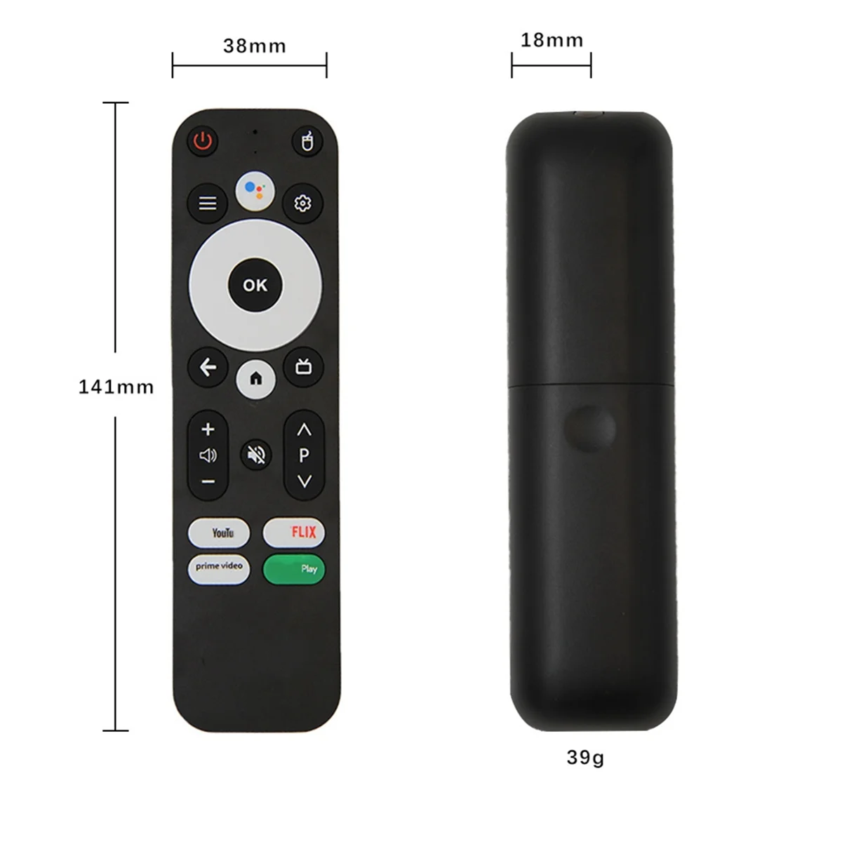 Y59AReplace Remote Control Suara untuk MECOOL KM2 KM2 PLUS ONN Android 4K UHD TV Box Bluetooth Suara Remote Hitam