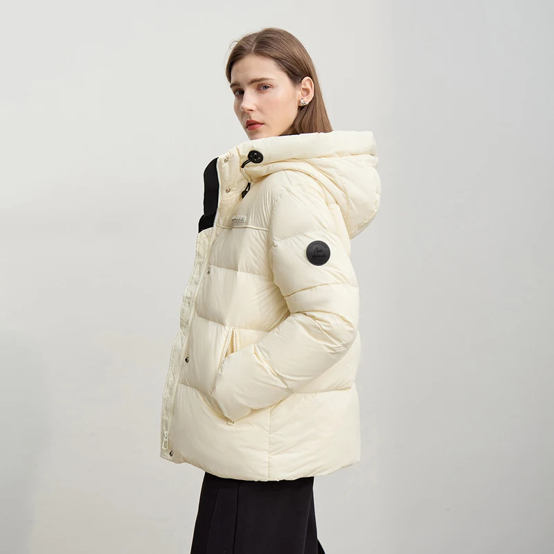 Amii Down Coats 2026 Winter New Hooded Turtleneck Women's Down Jacket Loose Warm Windproof Medium And Long Thick Jacket 12524133