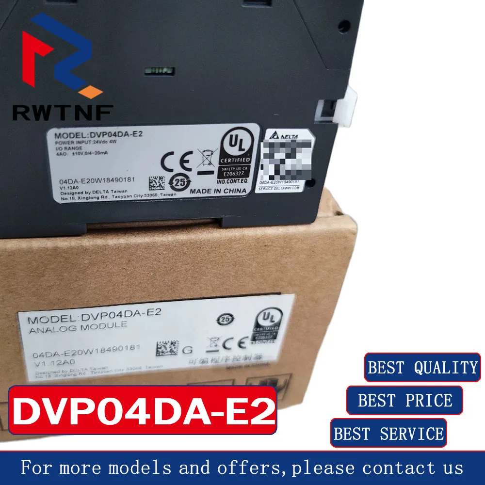 Brand New Genuine DVP04DA-E2 Delta ES2 Analog Module 100% original