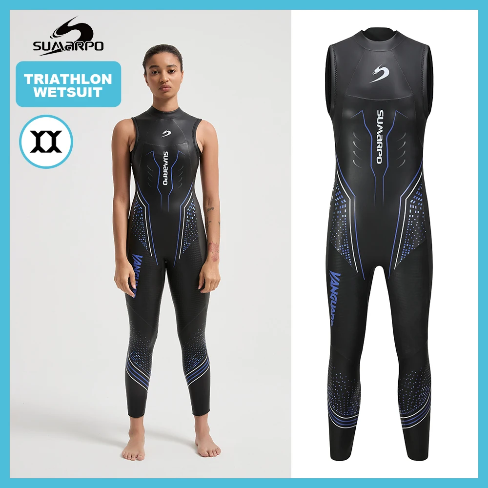 Roupa de Neoprene Sem Mangas para Triatlo em Águas Abertas, 5mm Yamamoto Neoprene com Revestimento SCS