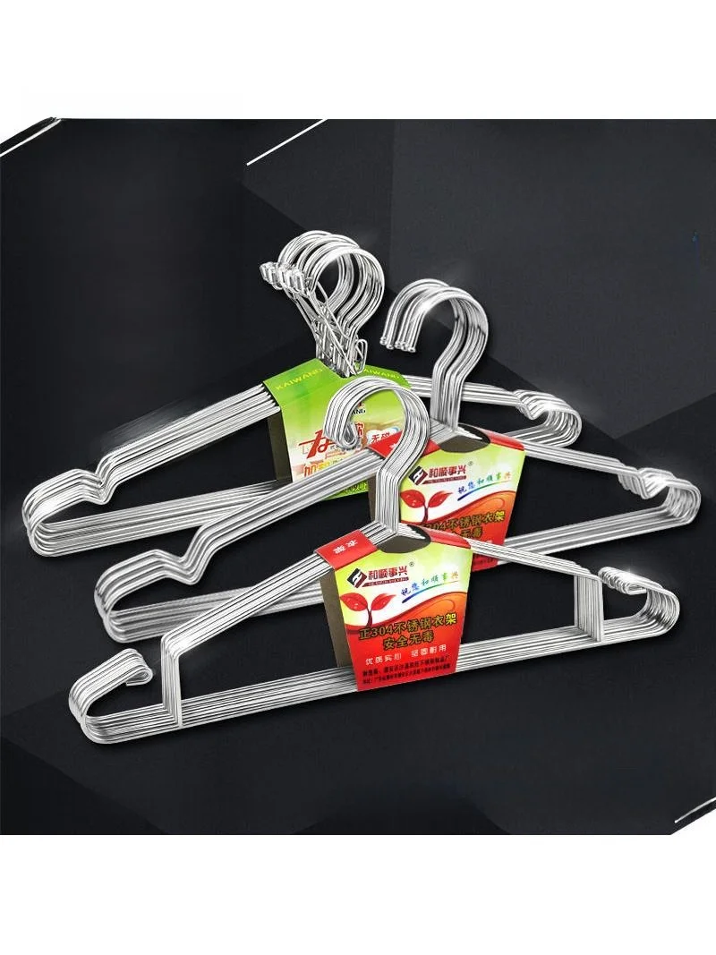 

Прочная утолщенная вешалка для одежды из нержавеющей стали 304, многоразмерная, с защитой от падения, для детей и взрослых