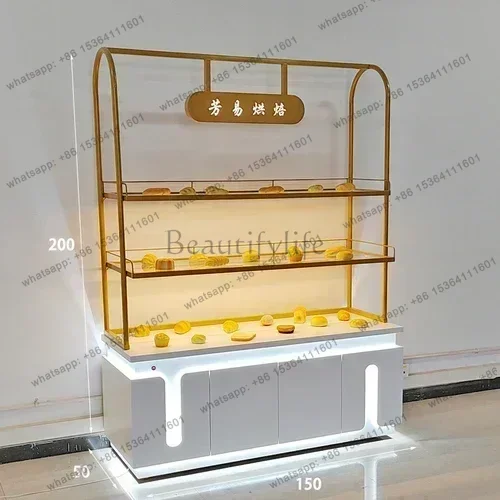 Arc Bread Counter Baking Cake Shop Glass Toast Rack