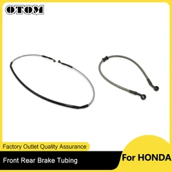 OTOM Braided Brake Hose Motorcycle Dirt Bike Front Rear Brake Line Cable Oil Pipes For HONDA CRF YAMAHA YZF 250 450