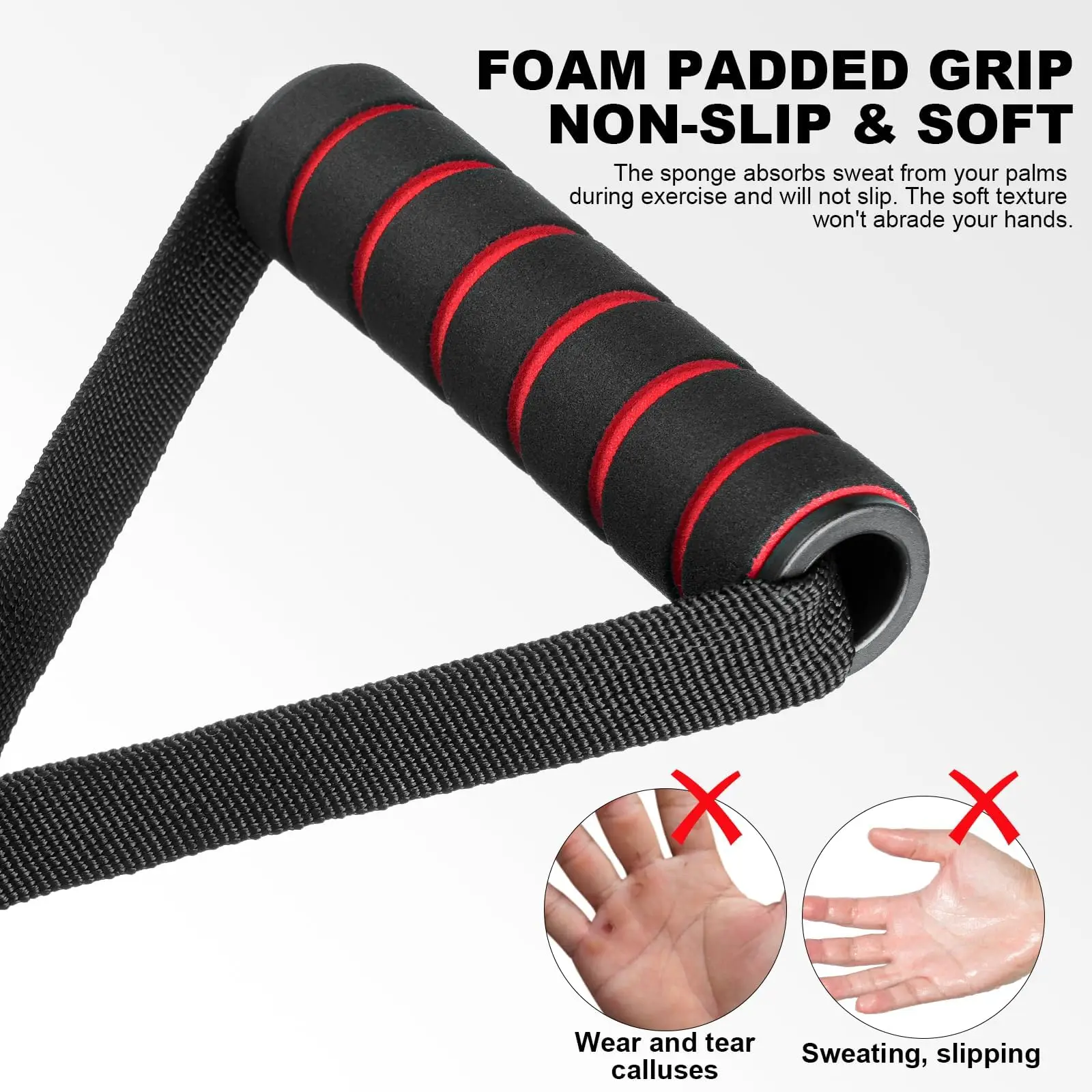 Gym Exercise Handles, Replacement Handle Attachments for Cable Machine Pulleys, Pull Down Workout Accessories, Home Gym
