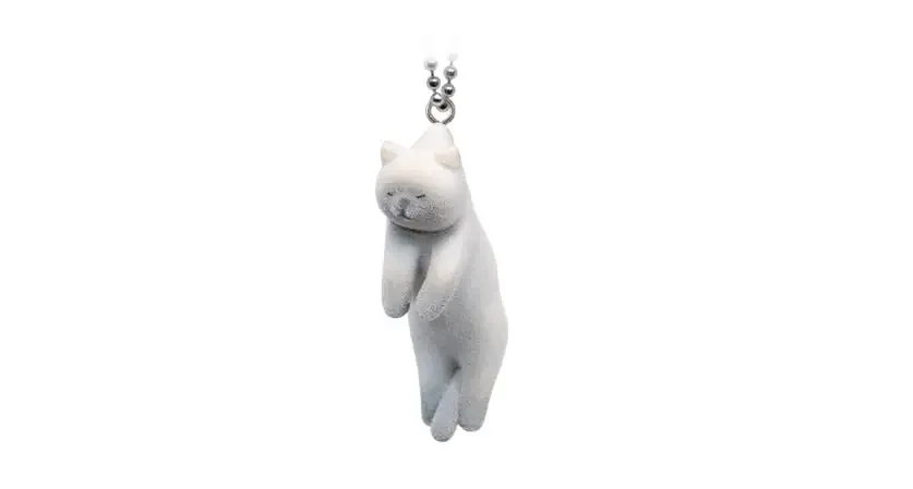 Qualia-Kapselspielzeug Tsumada Neko 3, Maskottchen, flockige Prise, Katzen-Kugelkette, süßes, fleckiges, zweifarbiges, exotisches Kurzhaar-Tonkinese-Kätzchen