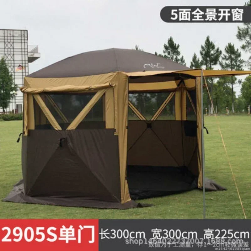 Outdoor Camping Canopy6 8 Person Fully Automatic Awning Tent Windproof Anti Mosquito Car  Team Party Beach BBQ Pergola