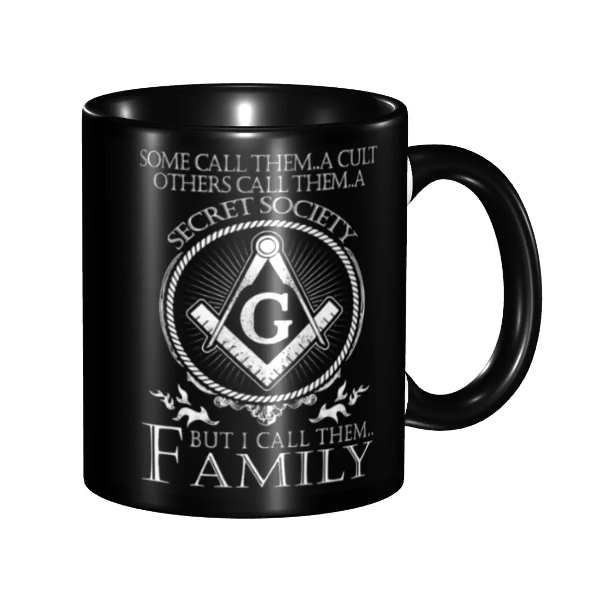 Freemasonry Symbol Coffee Mugs DIY Customized Masonic Ceramic Tea Milk Mug