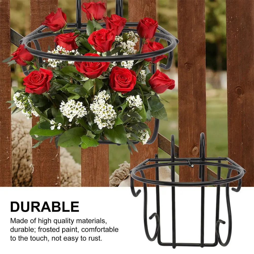 

2 Pcs Flower Pot Holder Orchid Hanging Stand Railing Outdoor Flowerpot Rack Balcony Indoor Plants