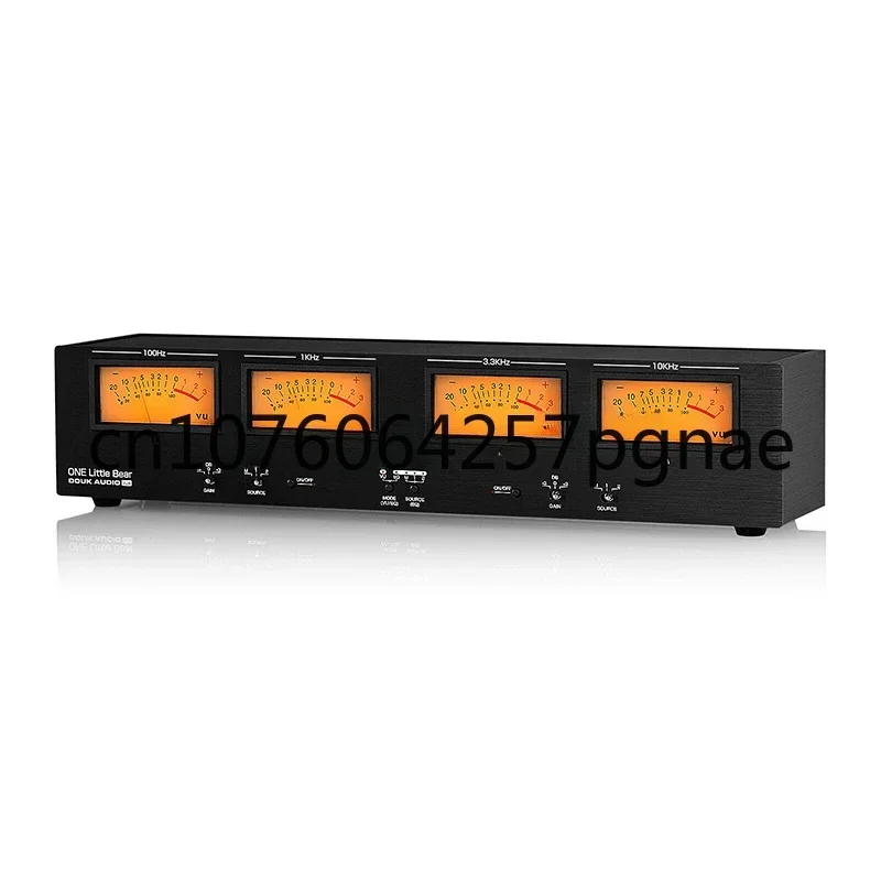 Switch audio distributor Four-channel analog VU meter voice control/line dual input level rhythm lamp RCA/XLR