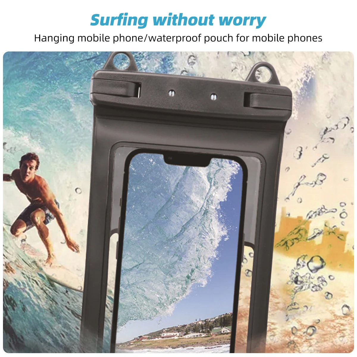 Funda impermeable para teléfono, bolsas de natación, bolsa impermeable para teléfono móvil, funda fotovoltaica para iPhone 12 11 Pro Max 8, Huawei,