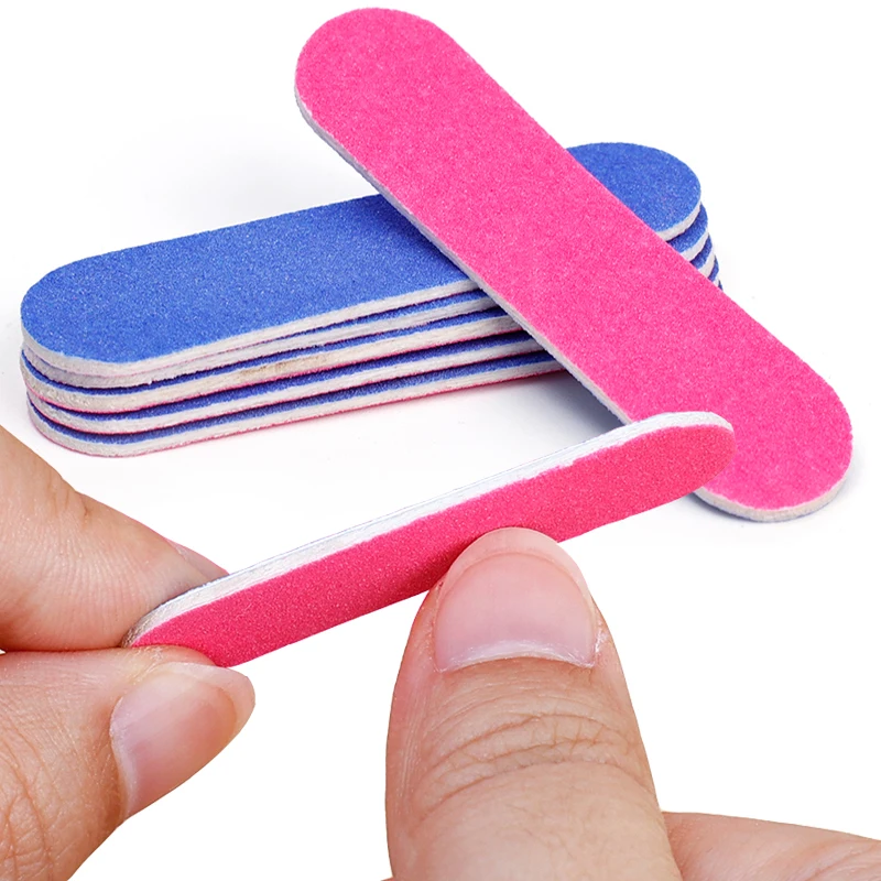 5/10pcs Double Color Mini Nail Sponge Files Buffer Block Buffing Sanding Files Pedicure Cuticle Removal Manicure Cleaning Tools