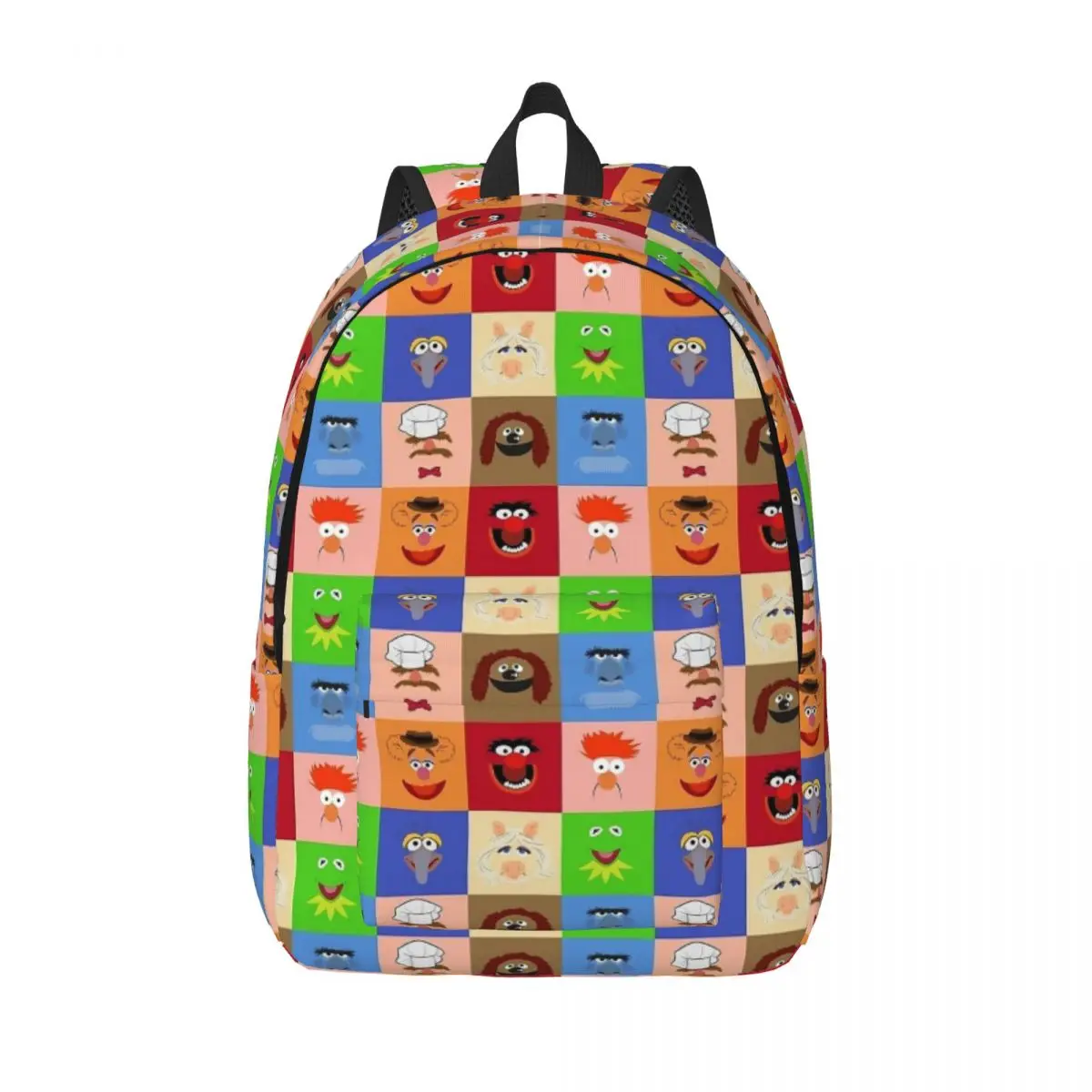 Muppets Backpack Middle High College School Student Electric Mayhem Band Bookbag Men Women Canvas Daypack Durable