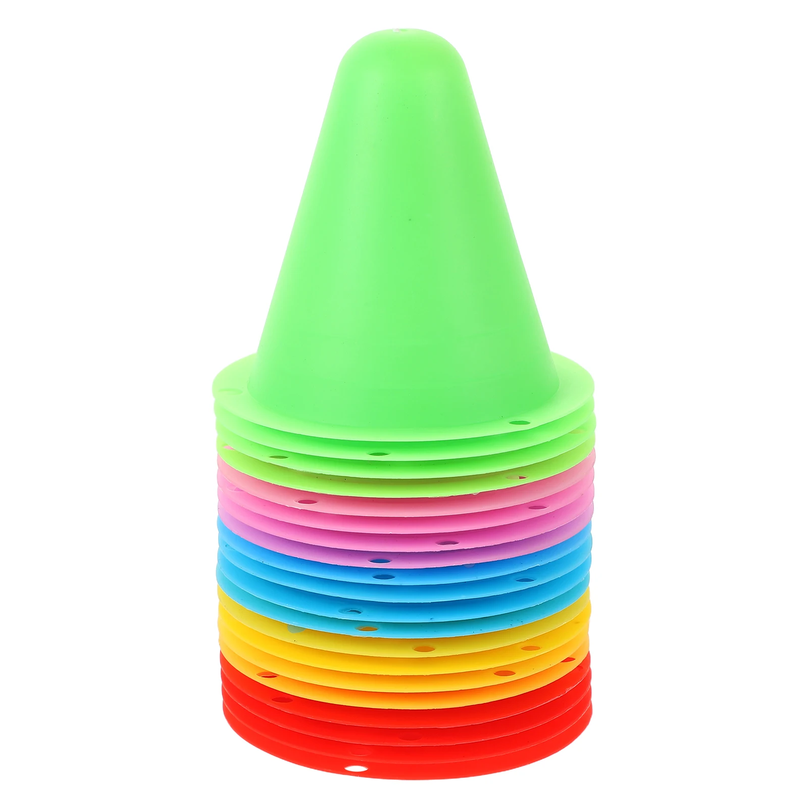 

20pcs Roller Skating Training Cones Soft Lightweight Practice Cones For Balance Skill Enhancement Outdoor Sports Activity Team