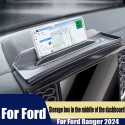 For Ford Ranger 2024 modified dashboard middle storage box car interior decoration supplies mobile phone holder