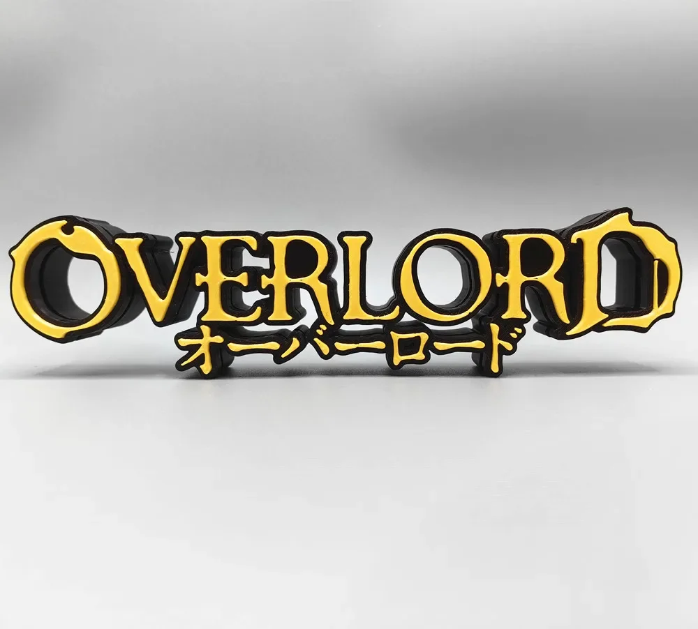 Anime OVERLORD Model 3D Drukowany Lalka Tytuł Billboard dla Albedo Ainz Figurka Gablota Rekwizyt Cosplay Wystawa Ozdoba Zabawka