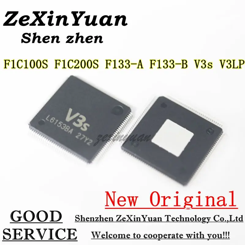 1 peça 100% novo original f1c100s f1c200s QFN-88 F133-A LQFP-128 F133-B v3s v3lp cpu