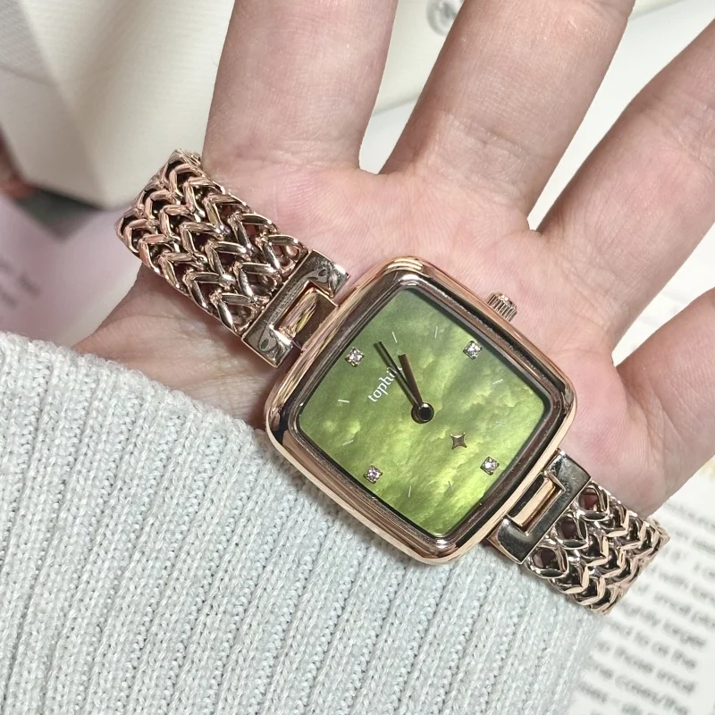 TOPHILL MOP watch Quartz Watch for Women Mother-of-Pearl dial Sapphire Butterfly Clasp 3ATM Gift for her