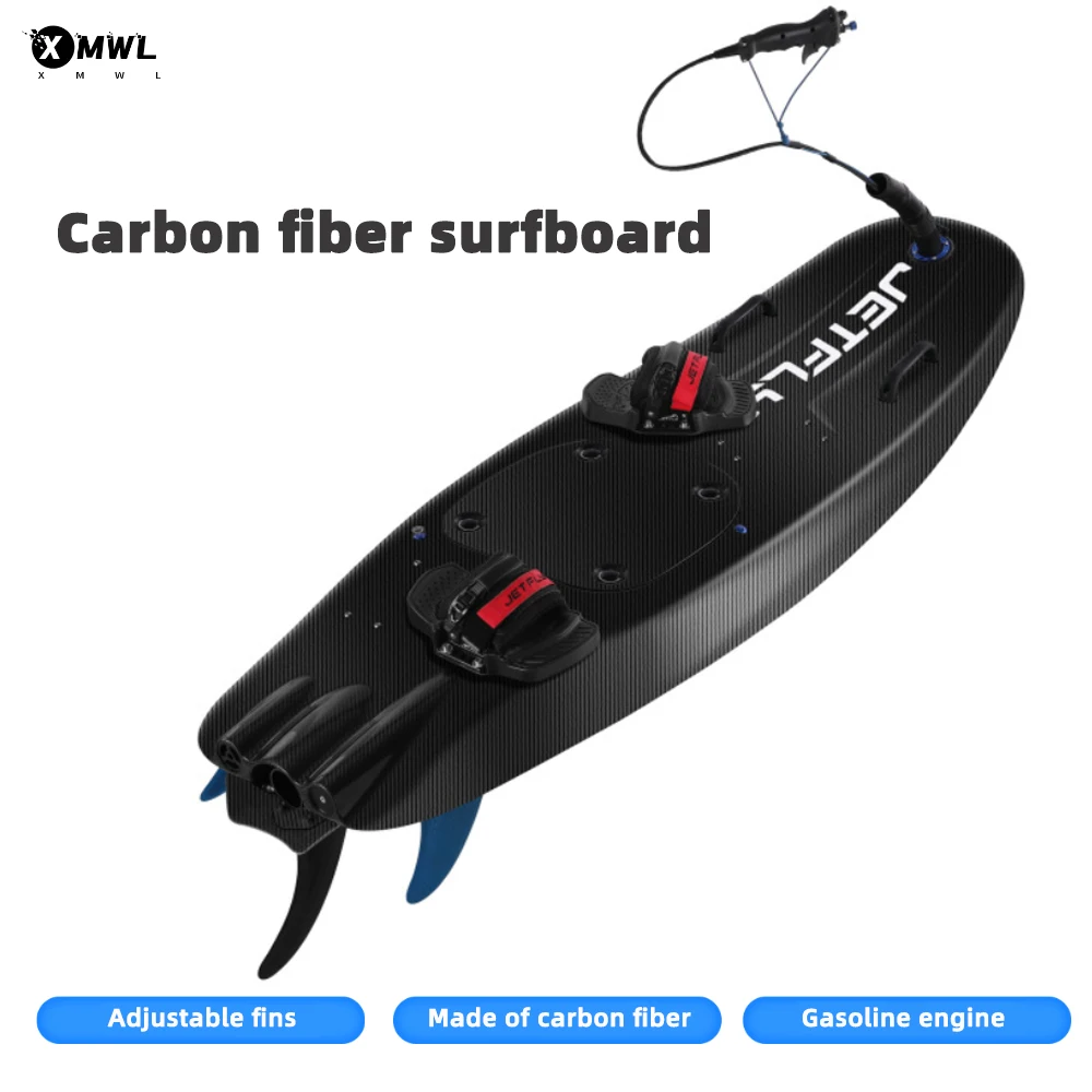 Tabla de surf profesional de agua de alta potencia, tabla de chorro de fibra de carbono con aletas, Control remoto inalámbrico de combustible para deportes marinos