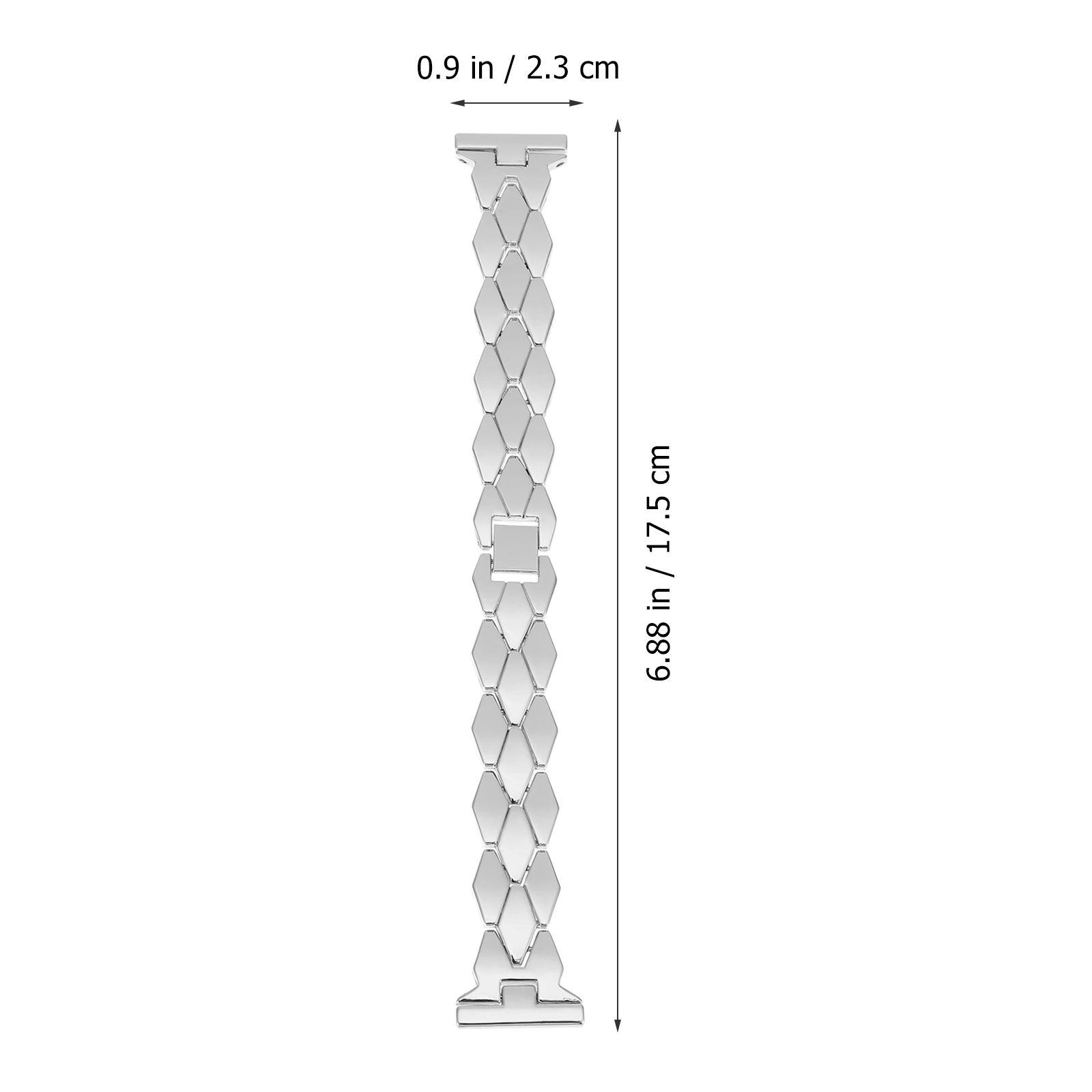 

1pc Stainless Steel Metal Strap Chain Watch Band for Men Women Silver Watchband Replacement Luxury Comfortable Easy to Use Smart
