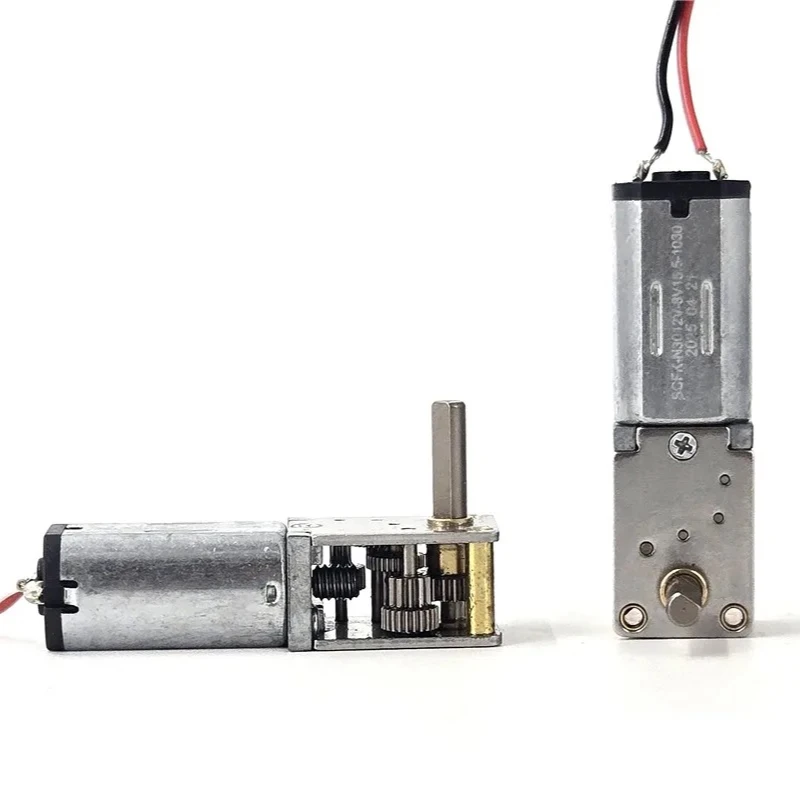 Mini N30 Full Metal Gearbox Gear Motor DC 3V-6V 5V 10RPM Slow Speed Large Torque Reduction Motor Right Angle D-shaft Car Robot