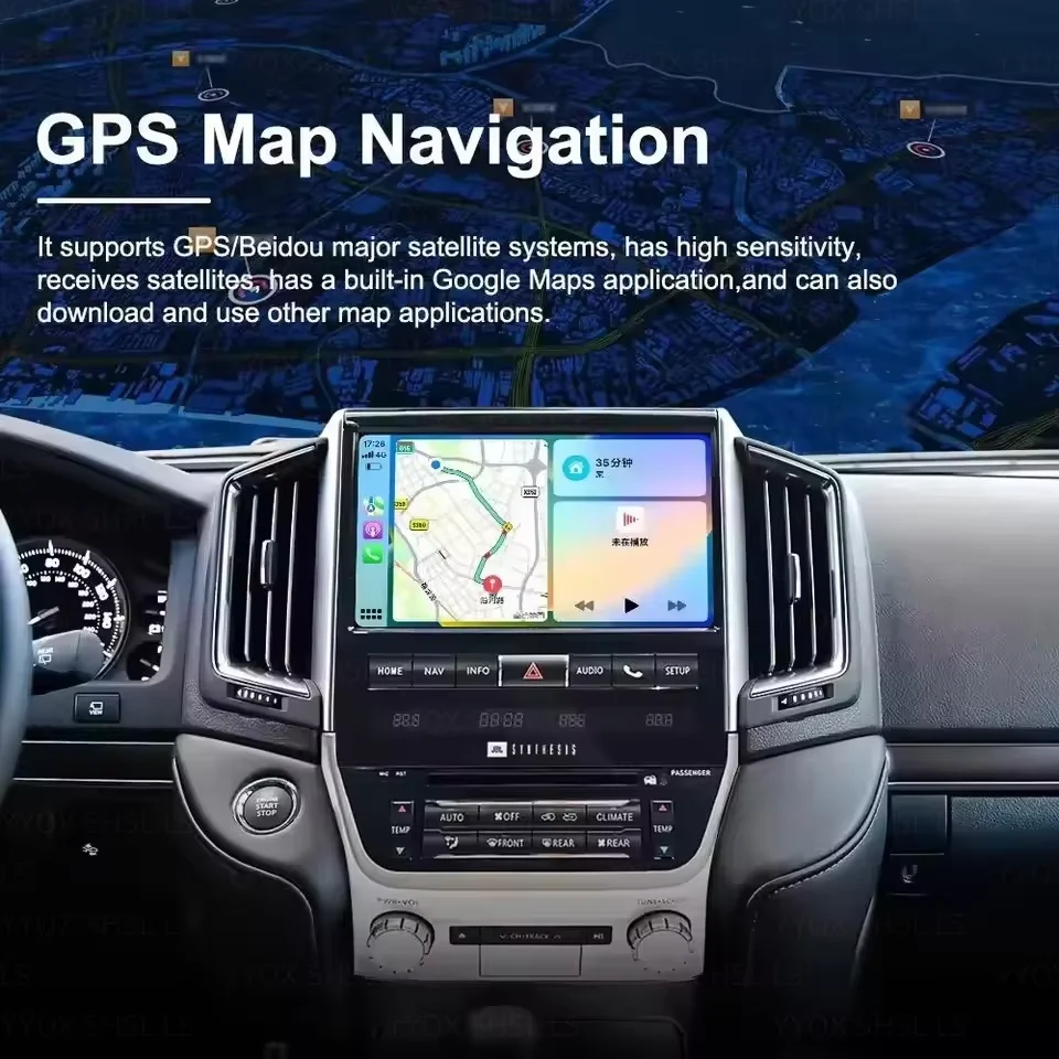 For Toyota Land Cruiser VXR J200 LC200 2008-2021 Carplay Android Car Multimedia Stereo Player Radio GPS Navigation DSP Head Unit