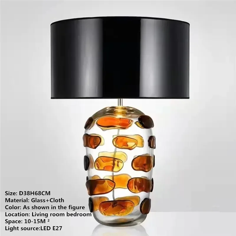 YECTSKINordic Glaze Table Lamp Modern Art Iiving Room Bedroom Study Hotel LED Personality Originality Desk Light