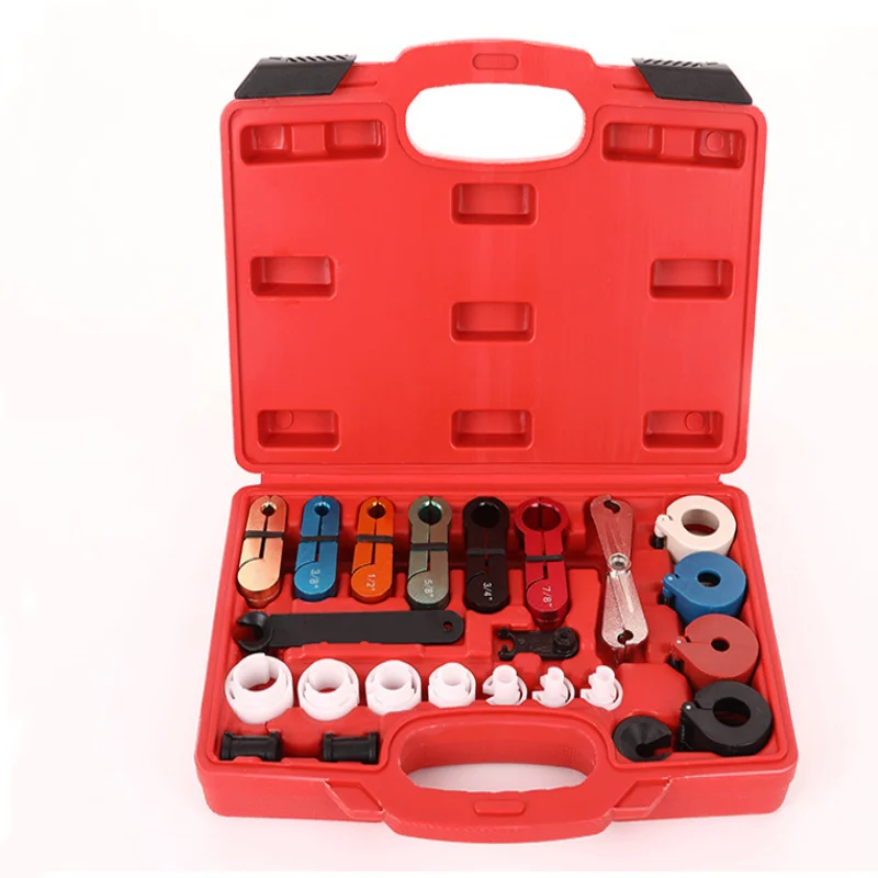 

Fuel Line Disconnect Kit Car Repair Tool Automobile Accessories 26pcs With Tool Box Universal Quick Disconnect Tool Set