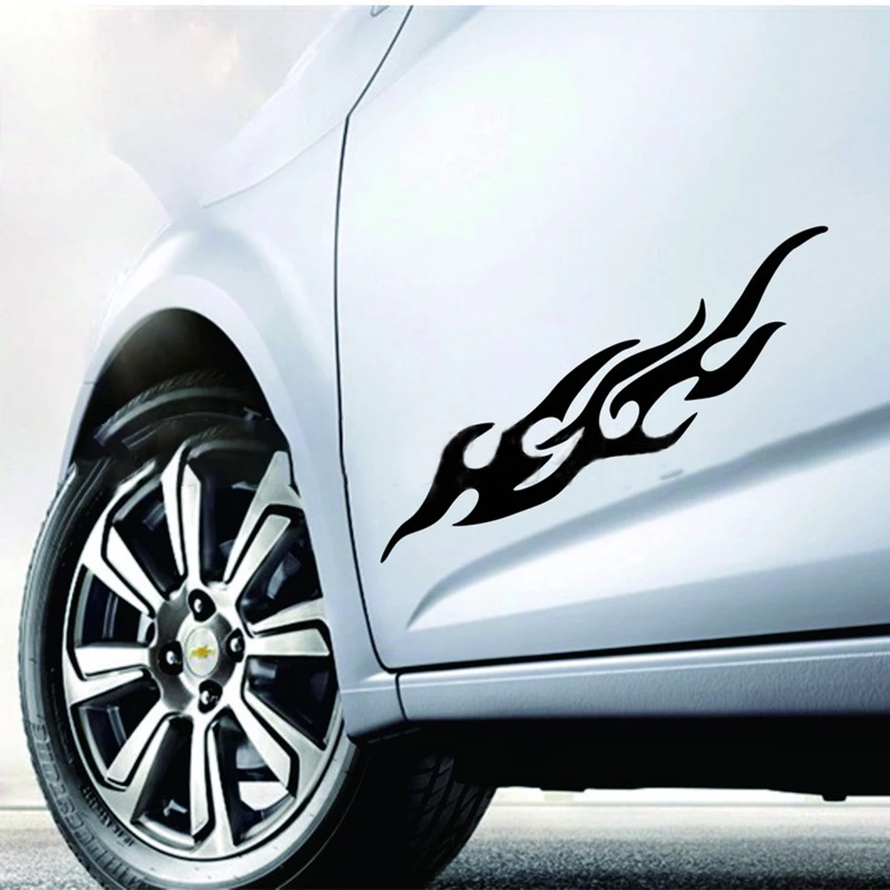 DIY Flame Vinyl Decal Sticker Waterproof For Car Motorcycle Gas Tank Waterproof Motorcycle Flame Sticker Kit Decals Universal