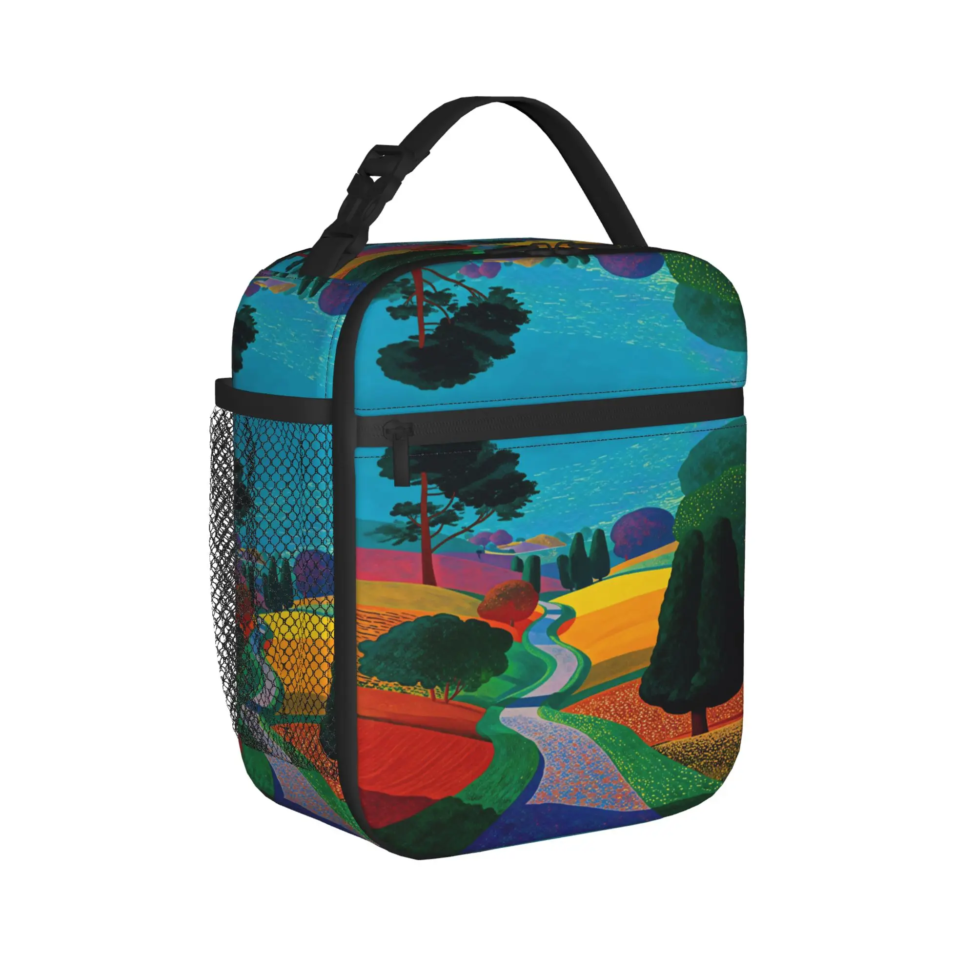 David Hockney Vintage VL9 Poster Lunch Bag  School Lunch Box For Unisex Print Thermal Tote Handbags Oxford Portable Cooler Bag