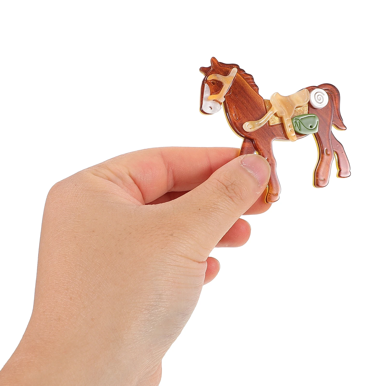 

1Pcs Sturdy Horse Brooch: Cute Animal Brooch Pin For Clothing Backpacks - Trendy Brooches For New Year Celebrations