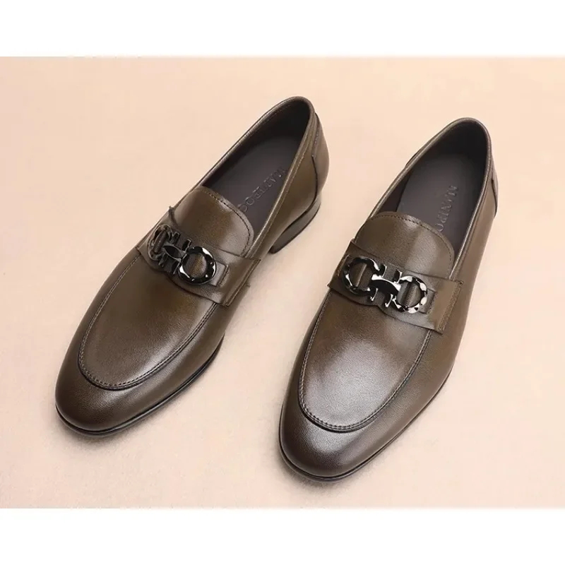 

Genuine Leather Men's Loafers Flat Shoes Spring/summer Men's Moccasin Sports and Leisure Shoes Luxury
