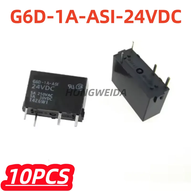 10Pcs/lot 100% New G6D-1A-ASI-24VDC G6D-1A-ASI DC24 DIP Power relay Original
