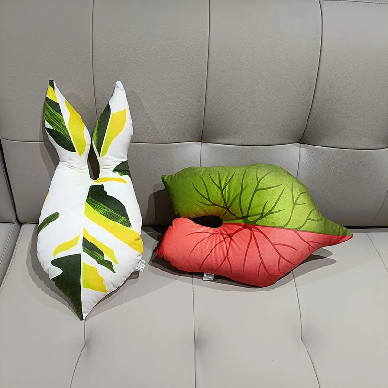 Simulation Leave Plush Pillow Stuffed Plant Cushion Sofa Chair Home Decoration Men Gift