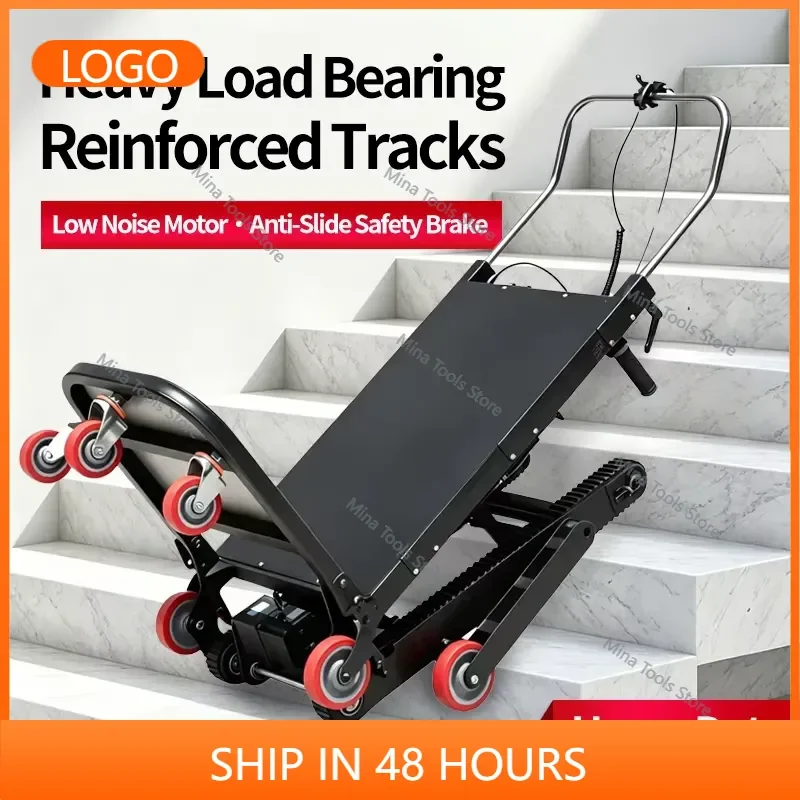 Crawler Type Electric Stair Climber Cargo Trolley for Transporting Goods Home Appliances & Furniture up and Down Stairs view 2