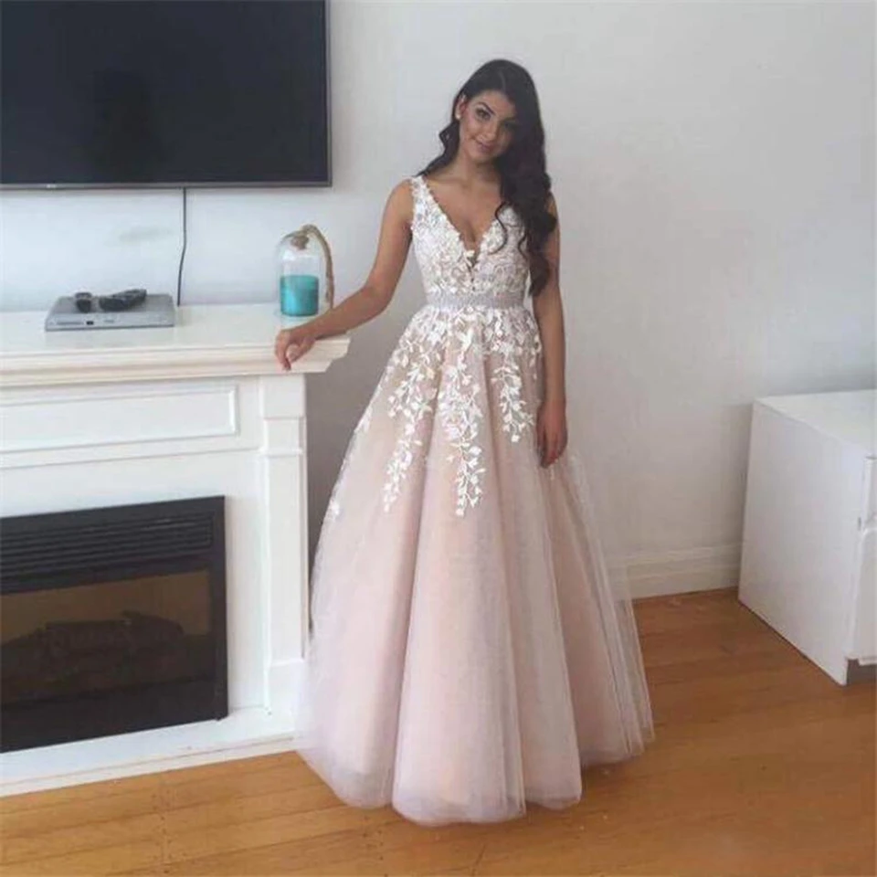 Customized A-Line Prom Dresses 2023 Women Formal Party Night Elegant Vestidos De Gala Long Appliques Graduation Evening Gowns